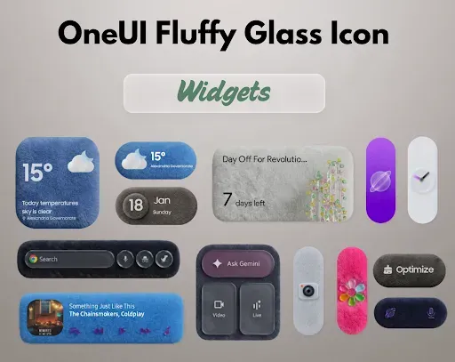 Скриншот 5 — OneUI Fluffy Glass Icons
