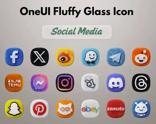 Скриншот 8 — OneUI Fluffy Glass Icons