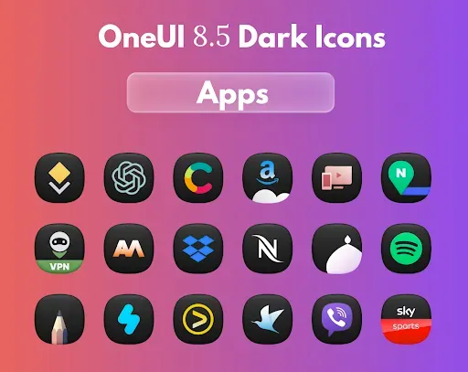 Скриншот 4 — OneUi 8.5 Dark Icons
