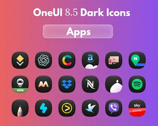 Скриншот 8 — OneUi 8.5 Dark Icons