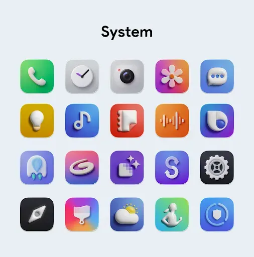 Скриншот 3 — OneUi Puff 3D Icon Pack
