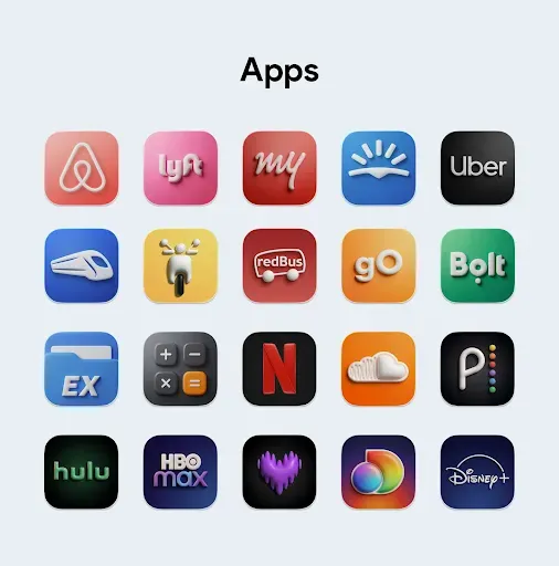 Скриншот 5 — OneUi Puff 3D Icon Pack