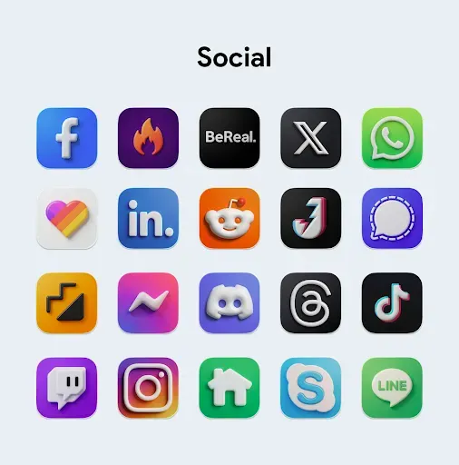 Скриншот 6 — OneUi Puff 3D Icon Pack