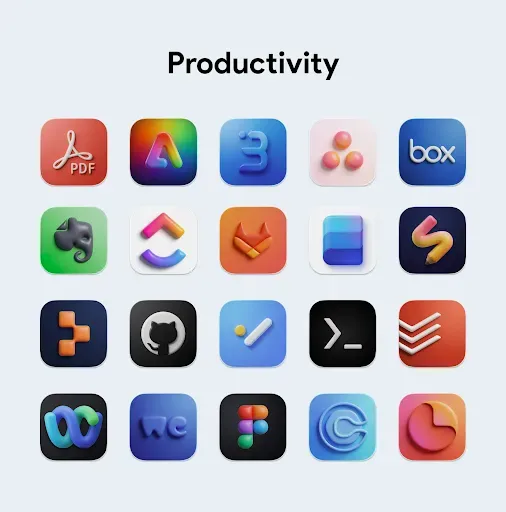 Скриншот 7 — OneUi Puff 3D Icon Pack