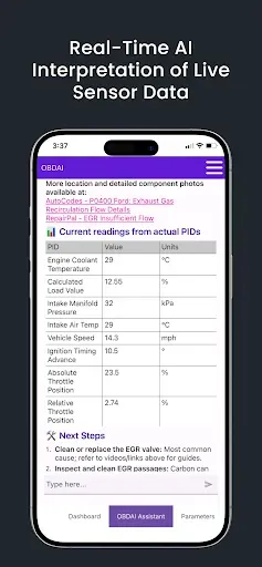 Скриншот 4 — OBDAI: OBD2 AI Car Scanner