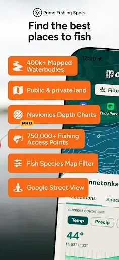 Скриншот 2 — onWater Fish - Fishing Spots