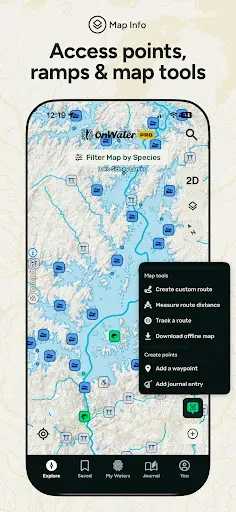 Скриншот 4 — onWater Fish - Fishing Spots