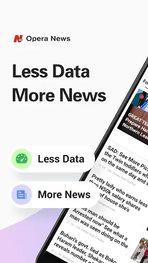 Скриншот 1 — Opera News Lite - Less Data