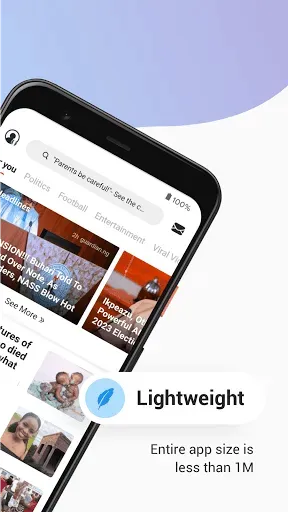 Скриншот 2 — Opera News Lite - Less Data