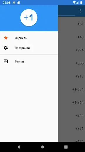 Скриншот 4 — Телефонные коды стран