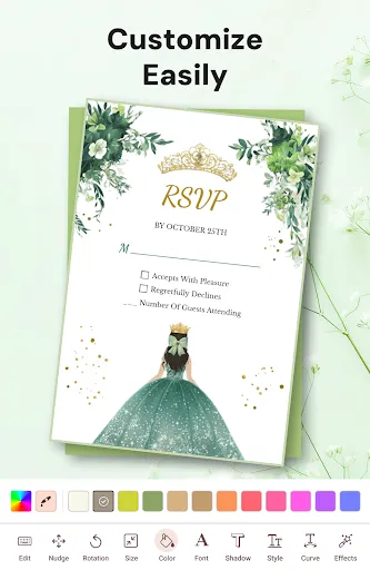 Скриншот 2 — Invitation Maker & RSVP Cards