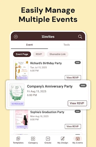 Скриншот 7 — Invitation Maker & RSVP Cards