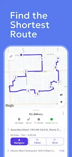 Скриншот 1 — Optiway Multi Stop Planner