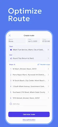 Скриншот 3 — Optiway Multi Stop Planner