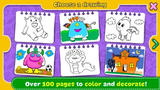 Скриншот 3 — Fantasy Coloring Book & Games