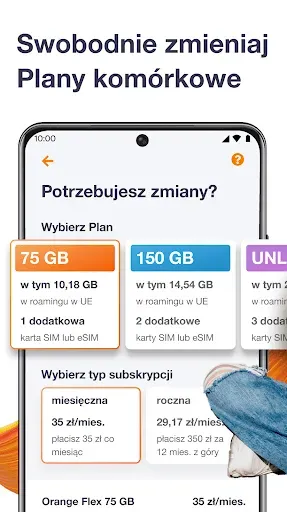 Скриншот 4 — Orange Flex – oferta z eSIM