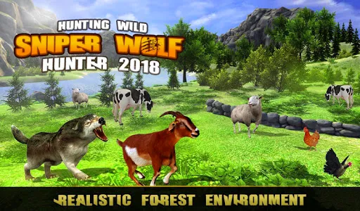 Скриншот 3 — Hunting Wild Wolf Sniper 3D