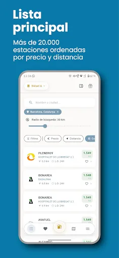 Скриншот 1 — Gasofa – Precios Gasolineras