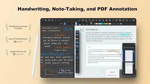 Скриншот 1 — Notein：Handwriting Notes & PDF