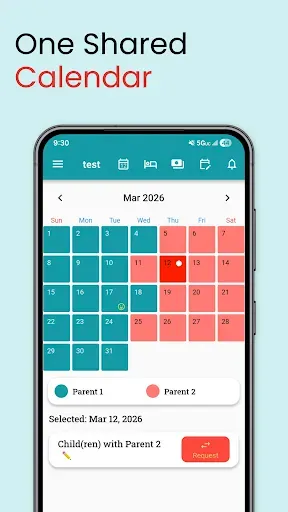 Скриншот 2 — Our Days Co-Parenting Calendar