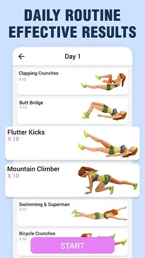 Скриншот 2 — Abs Workout - тонкая талия