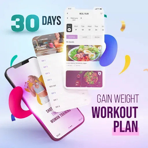 Скриншот 1 — Gain Weight App: Diet Exercise