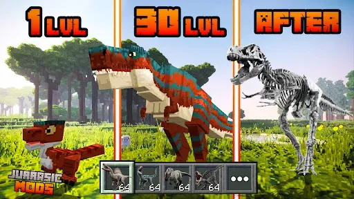 Скриншот 2 — Dinosaurs Mod for Minecraft PE