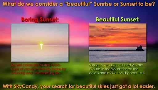 Скриншот 2 — SkyCandy - Sunset Forecast App