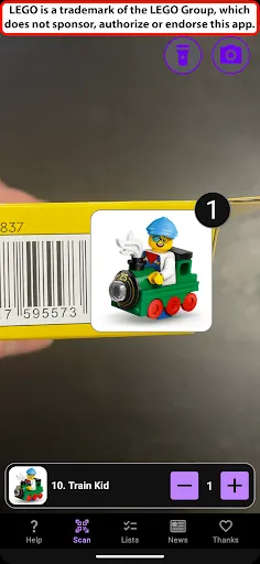 Скриншот 2 — Minifig Scan