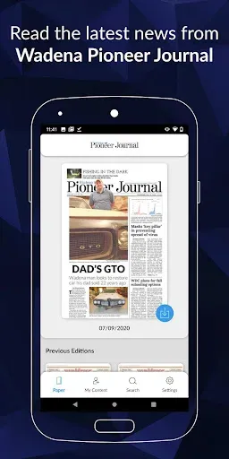 Скриншот 1 — Wadena Pioneer Journal E-paper