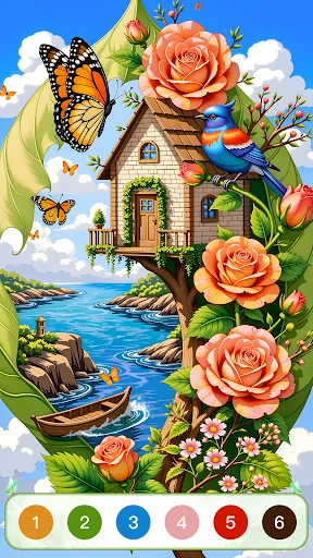 Скриншот 1 — Nature Calm Paint by Numbers