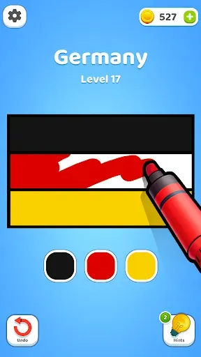 Скриншот 1 — Painting Flags: Color ASMR