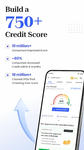 Скриншот 1 — Credit Score App: Paisabazaar