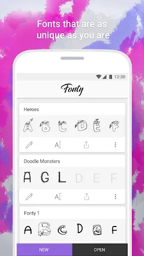 Скриншот 1 — Fonty - Draw and Make Fonts