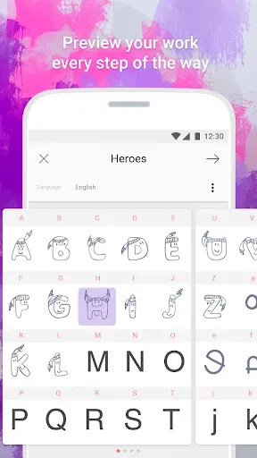 Скриншот 2 — Fonty - Draw and Make Fonts