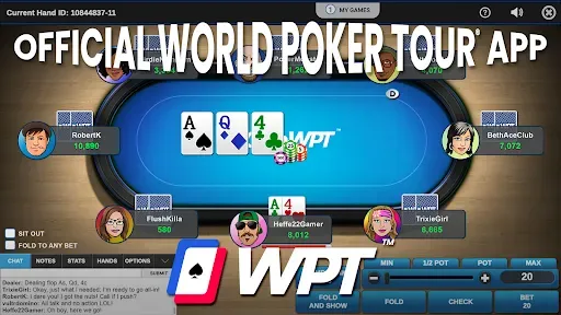 Скриншот 1 — ClubWPT: Free Poker, Casino