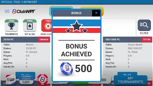 Скриншот 3 — ClubWPT: Free Poker, Casino