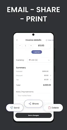 Скриншот 7 — Quick Invoice Maker — Billing