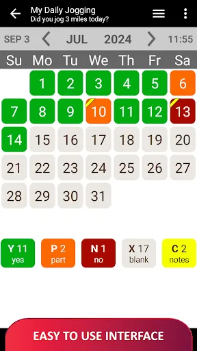 Скриншот 1 — Habit Calendar: Habits Tracker