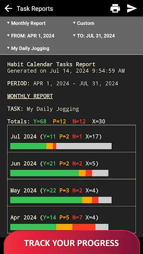 Скриншот 3 — Habit Calendar: Habits Tracker