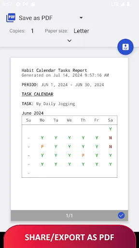 Скриншот 4 — Habit Calendar: Habits Tracker