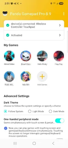 Скриншот 1 — Panda Gamepad Pro