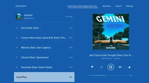 Скриншот 4 — Pandora Music for TV