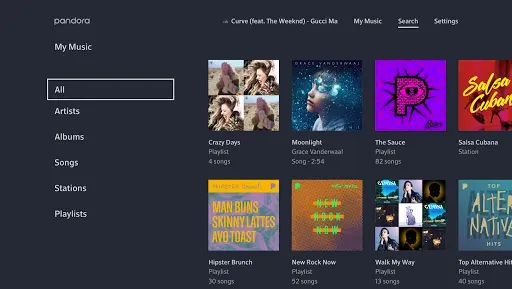 Скриншот 5 — Pandora Music for TV