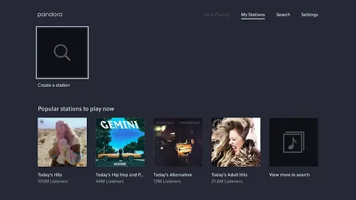 Скриншот 6 — Pandora Music for TV