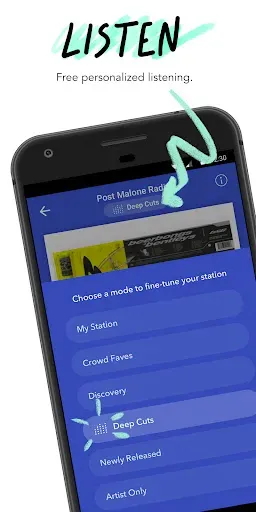 Скриншот 1 — Pandora - Music & Podcasts