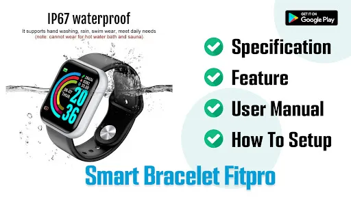 Скриншот 1 — Smart Bracelet Fitpro App Hint