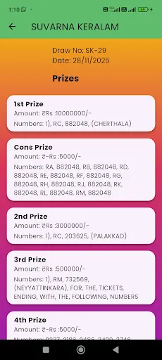 Скриншот 3 — Kerala Lottery Results