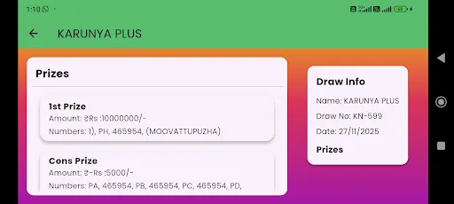 Скриншот 4 — Kerala Lottery Results