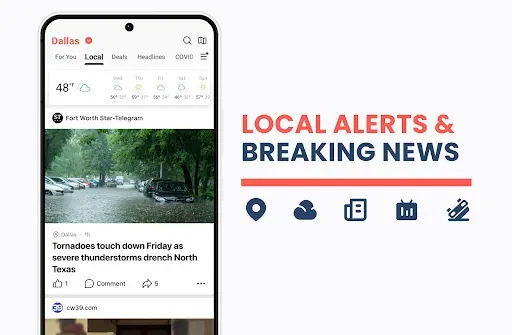 Скриншот 1 — NewsBreak: Local News & Alerts